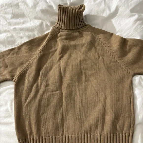 JohnPaulRichard Tan Zip Up Sweater with Ribbed Knit - Picture 5 of 6